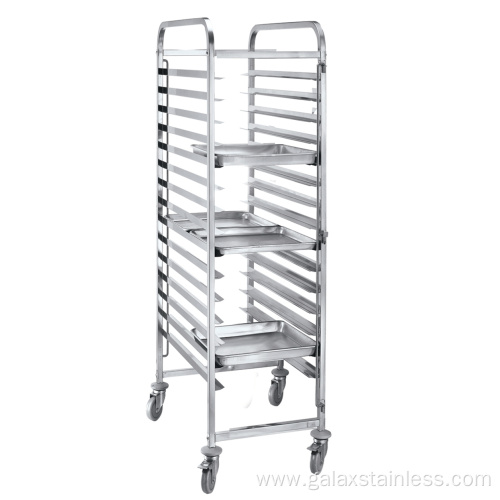 Stainless Steel Square Tubes Trolley Stainless Steel Square Tubes Bakery Pan Trolley Factory